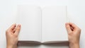 Open book isolated on white background Royalty Free Stock Photo
