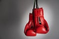 Hanging Boxing Gloves: Design and Style Royalty Free Stock Photo
