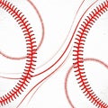 Baseball seams pattern isolated on white background Royalty Free Stock Photo