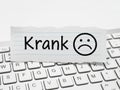 Krank expression on notebook paper isolated on white background Royalty Free Stock Photo