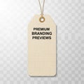 Premium branding previews label isolated on white background Royalty Free Stock Photo