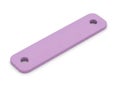 Purple rectangular object with holes, isolated on white background Royalty Free Stock Photo