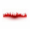 Volatile Red Line Graph Displaying Dramatic Fluctuations on a White Grid Background. Royalty Free Stock Photo
