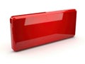 Red rectangle object isolated on white background Royalty Free Stock Photo