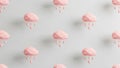 Low Poly Pink Rain Cloud Pattern Royalty Free Stock Photo