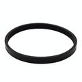 Round Black Rubber Seal Gasket Ring with Inner Grooves for Machinery Transparent Background Royalty Free Stock Photo