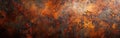 Rusty Orange Grunge Metal and Stone Texture Background for Banner or Panorama Using Corten Steel Design