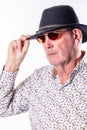 Senior Man with a Mysterious Aura Royalty Free Stock Photo