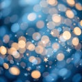 This image features a serene and dreamy background posed of softly blurred light circles and star like sparkles Royalty Free Stock Photo