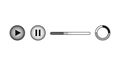 A set of media player control buttons on a white background Royalty Free Stock Photo