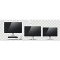 Multiple computer monitors isolated on white background isolated on white background Royalty Free Stock Photo