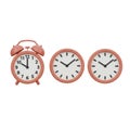 Set of clocks isolated on white background Royalty Free Stock Photo