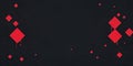 Abstract design of red diamonds on a black background Royalty Free Stock Photo