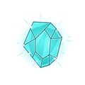 Sparkling Turquoise Gem: A Vector Illustration of Mineral Beauty Royalty Free Stock Photo