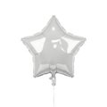 Silver star balloon isolated on white background Royalty Free Stock Photo