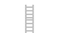 Minimalist white ladder with eight rungs against a plain light background for design, safety, or construction concepts Royalty Free Stock Photo