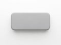 Gray rectangular object isolated on white background Royalty Free Stock Photo