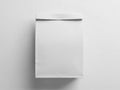 A white rectangular box with a lid resting on a plain white background Royalty Free Stock Photo