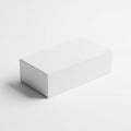 A minimalist white rectangular box with a sharp edge on a plain background Royalty Free Stock Photo