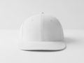 Minimalist white baseball cap displayed against a plain background Royalty Free Stock Photo