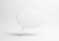 A minimalist white speech bubble on a plain background with a soft shadow Royalty Free Stock Photo
