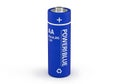 Blue aa alkaline battery by powerblue Royalty Free Stock Photo