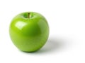 Single green apple on white background Royalty Free Stock Photo