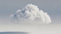 Single cloud puff isolated on white background Royalty Free Stock Photo