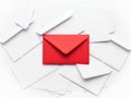 Red envelope isolated on white background Royalty Free Stock Photo
