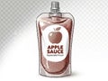 Delicious apple sauce in a convenient squeezable pouch Royalty Free Stock Photo