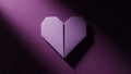 Purple Heart Shape on Dark Background Royalty Free Stock Photo