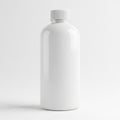 White plastic bottle isolated on white background Royalty Free Stock Photo