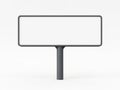 Modern rectangular wall mirror with single stem base Royalty Free Stock Photo