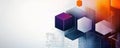 Modern minimalist background with hexagonal shapes for digital events