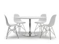 Modern white dining set with four chairs Royalty Free Stock Photo