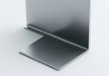 Modern silver laptop on white surface Royalty Free Stock Photo