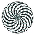 Optical illusion spiral sphere Royalty Free Stock Photo