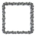 Barbed wire square frame Royalty Free Stock Photo