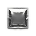 A square silver foil balloon with a diamond pattern on the edges Royalty Free Stock Photo