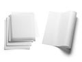 Stack of blank papers isolated on white background Royalty Free Stock Photo