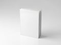 A stack of blank white paper sheets standing upright isolated on white background Royalty Free Stock Photo