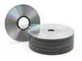 Stack of cds isolated on white background Royalty Free Stock Photo