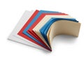 Stack of colored paper sheets isolated on white background Royalty Free Stock Photo
