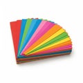 Stack of colored paper sheets isolated on white background Royalty Free Stock Photo