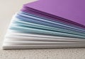 Stack of colorful paper sheets isolated on white background Royalty Free Stock Photo