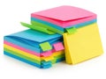 Colorful sticky notes stack isolated on white background Royalty Free Stock Photo