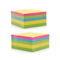 Colorful sticky notes stack isolated on white background Royalty Free Stock Photo