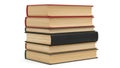 Stack of books isolated on white background Royalty Free Stock Photo