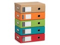 Stack of colorful binders isolated on white background Royalty Free Stock Photo