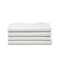 Stack of white folded sheets isolated on white background Royalty Free Stock Photo
